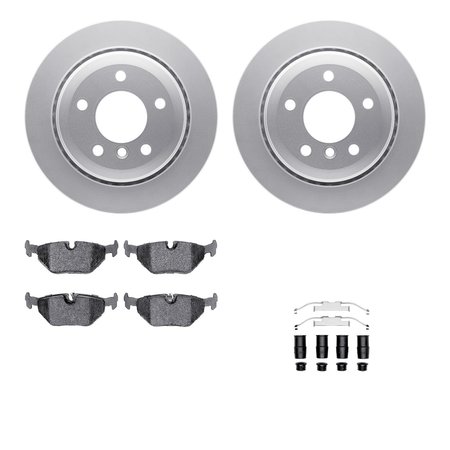 DYNAMIC FRICTION CO 4512-31180, Geospec Rotors with 5000 Advanced Brake Pads includes Hardware, Silver 4512-31180